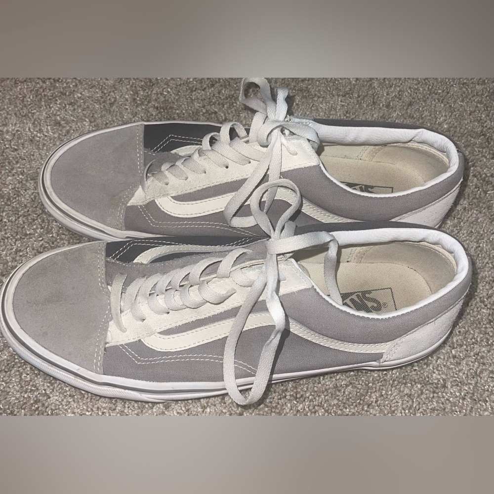 Vans Men’s 12 shoe suede canvas gray Old Skool drizzle - Picture 2 of 9